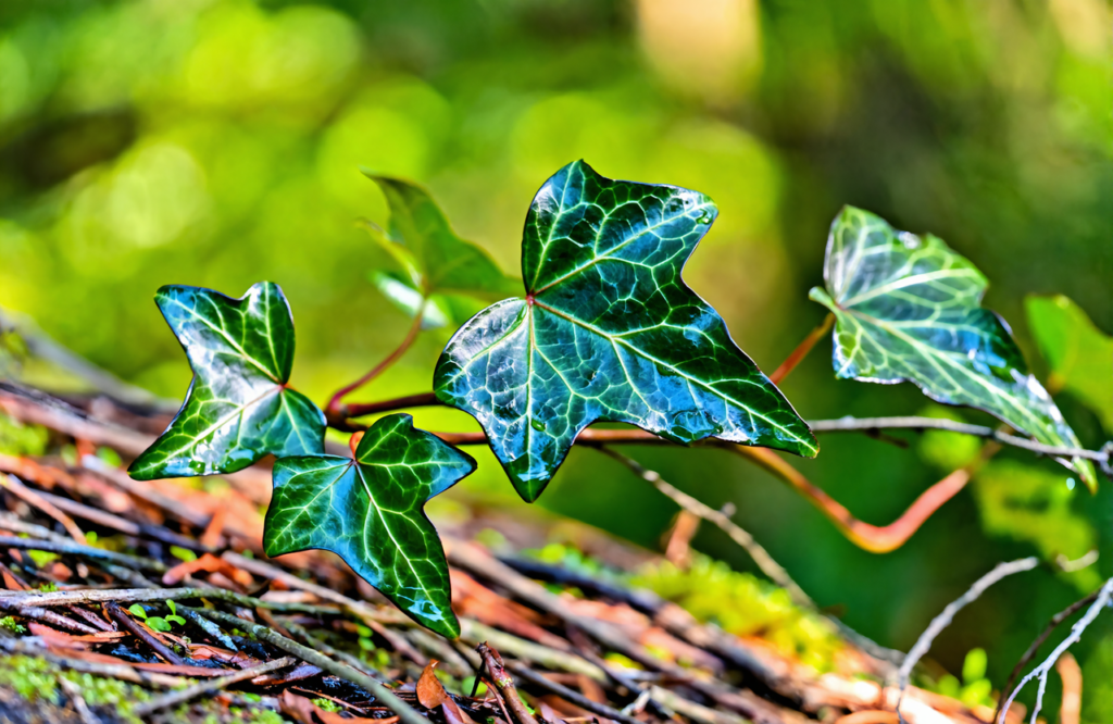 A leaves-of-three plant along a wooded Northshore trail edge, the shape to watch for